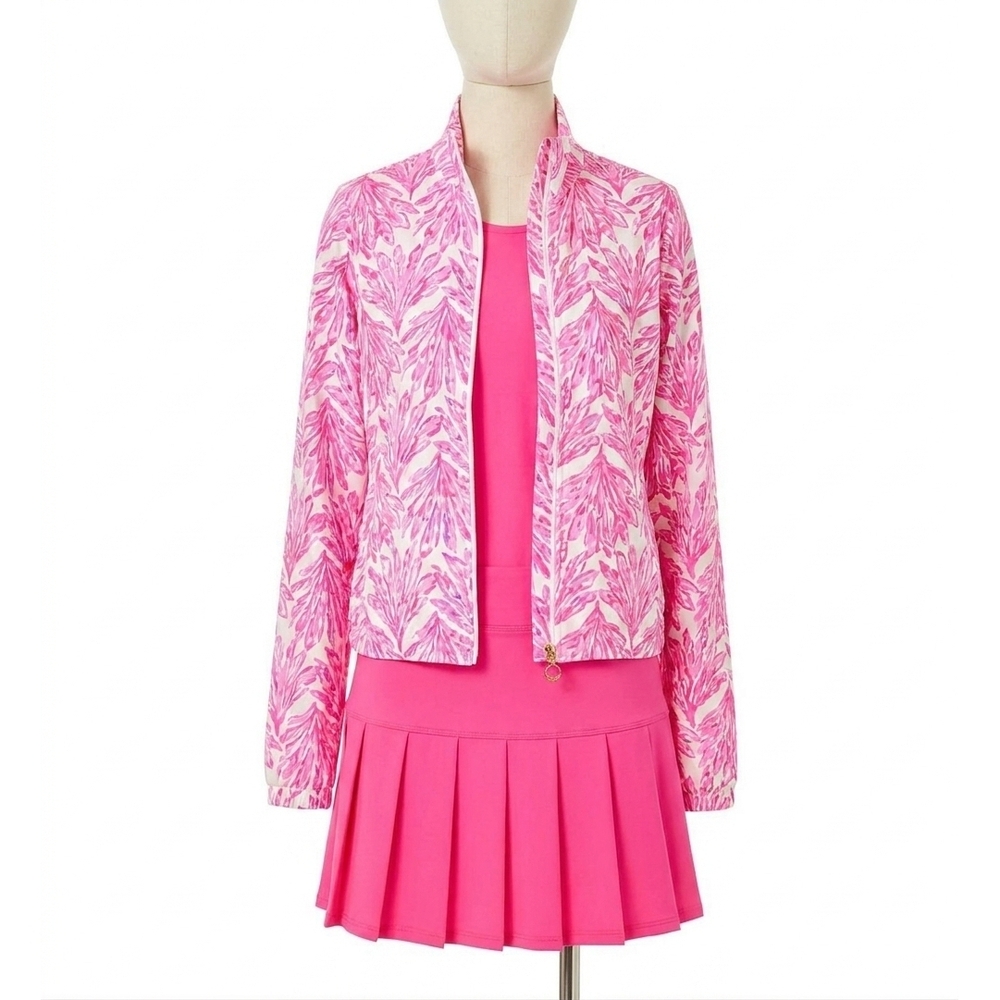 NEW LILLY PULITZER aegean upf 50+ jacket in pink